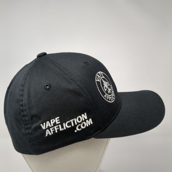 Vape Affliction Fitted Hat Black S/M Embroidered Solid Flexfit Yupoong - Picture 4 of 8